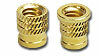 P & HP series brass threaded inserts for plastics