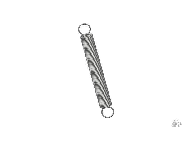 80986CS - 8 Inch Music Wire Extension Springs | Century Spring Corp.